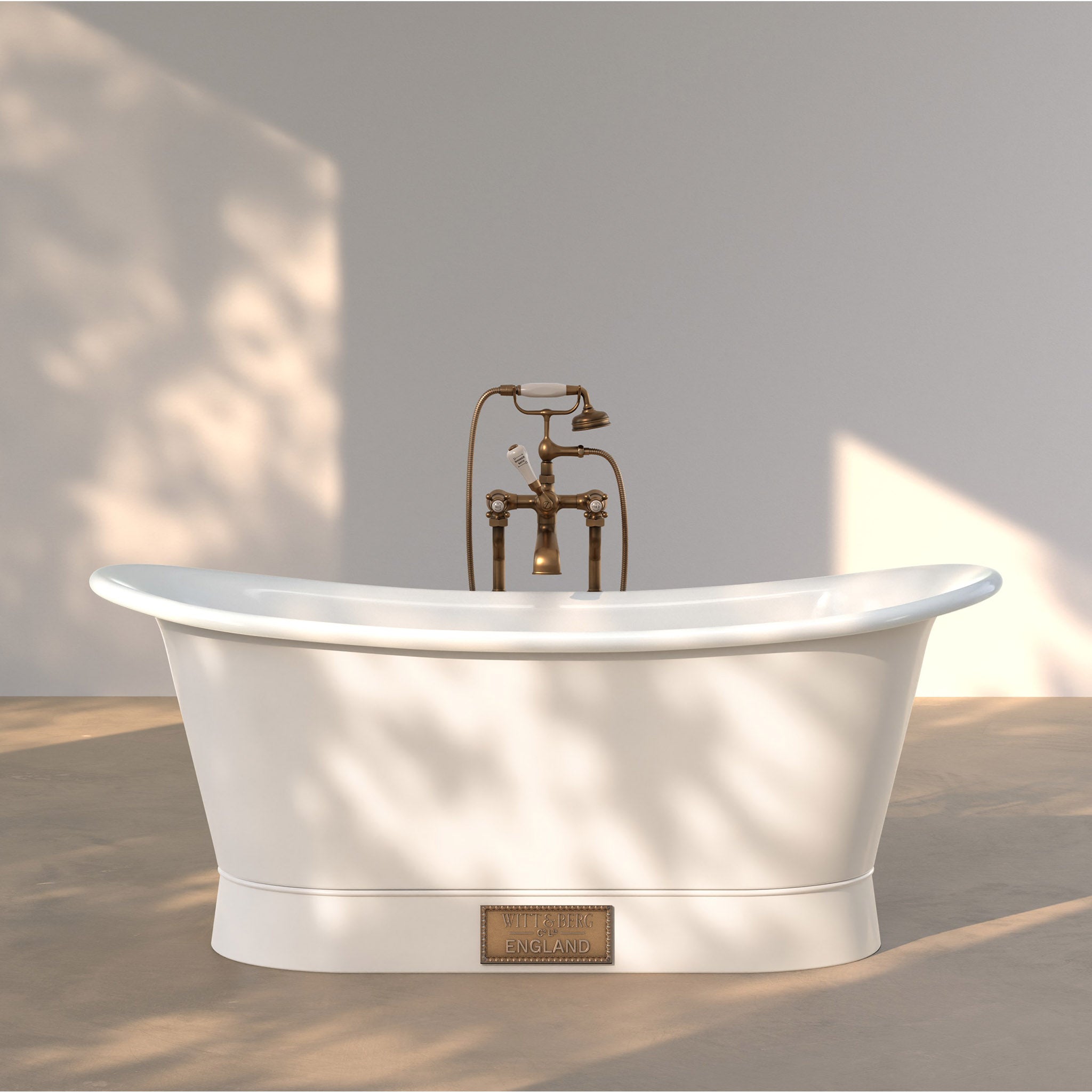 White Enamel Bath Freestanding Bath with White Enamel Interior Witt