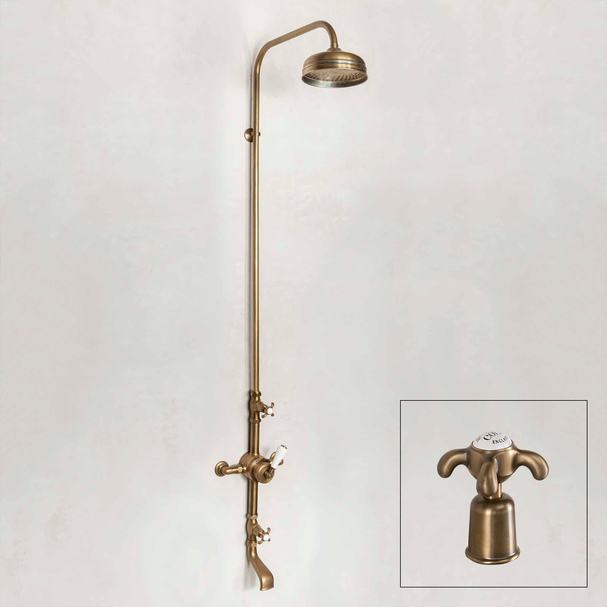 Exposed Shower Set and Bath Filler Teardrop Handle Witt And Berg