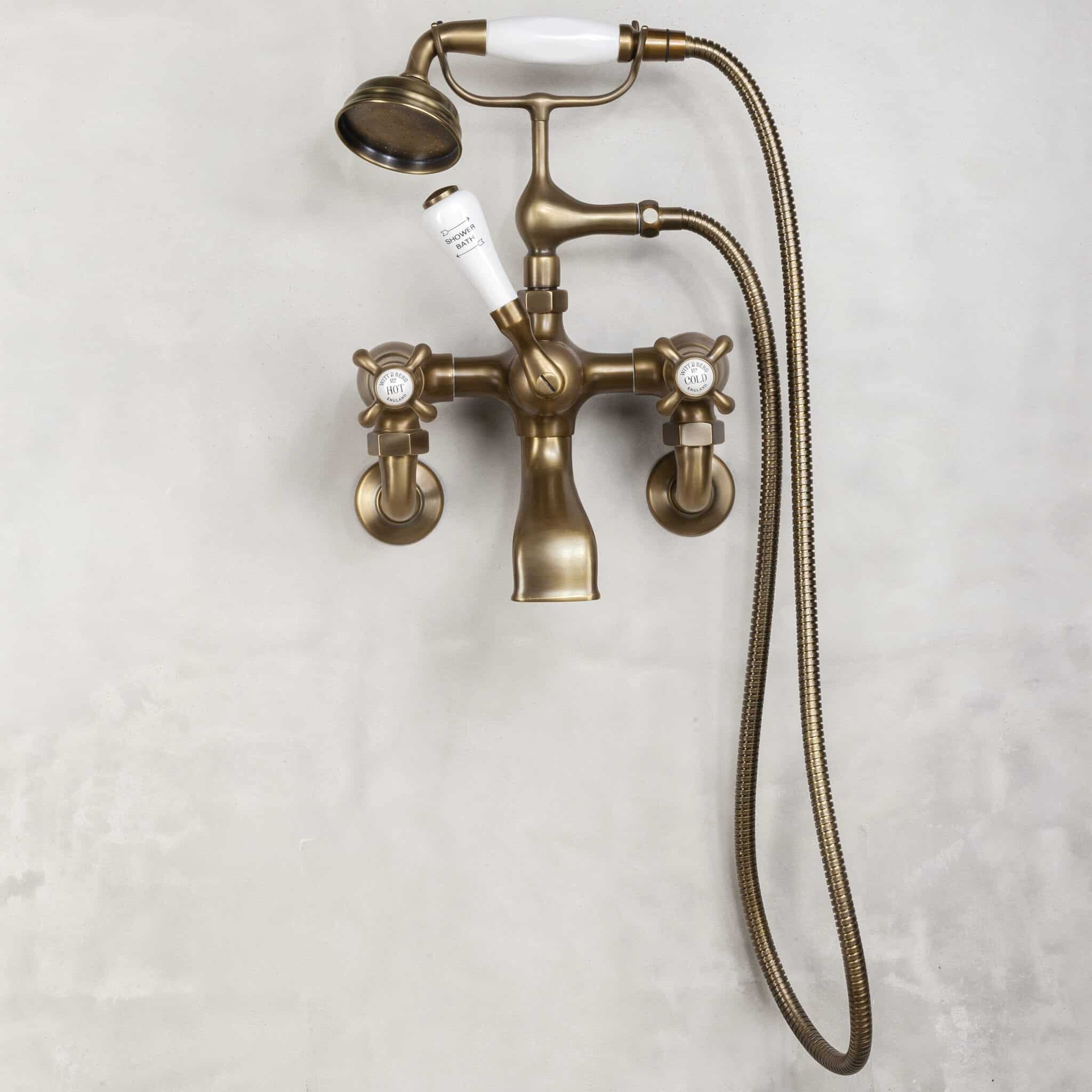 Wall Mount Bath Shower Mixer - Teardrop Handle